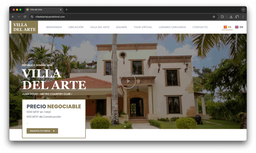 Villa del Arte - Juan Dolio Website